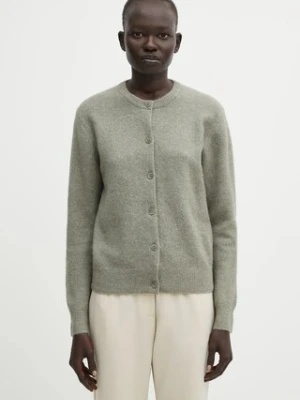 Samsoe Samsoe kardigan wełniany NOR kolor zielony lekki F16422744