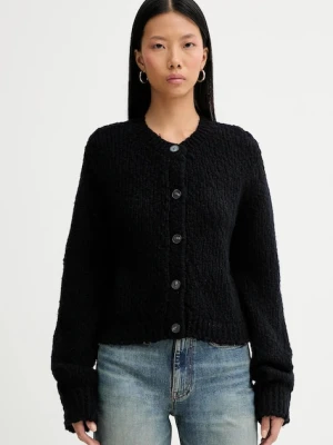 Samsoe Samsoe kardigan wełniany Sameryem kolor czarny F24400084
