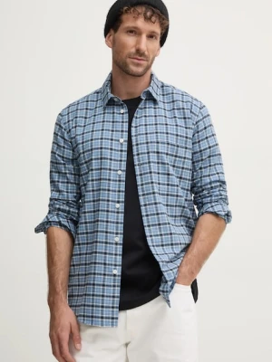 Samsoe Samsoe koszula bawełniana męska kolor niebieski regular z kołnierzykiem klasycznym M24400039