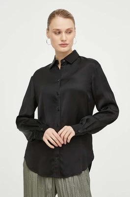 Samsoe Samsoe koszula SAMADISONI damska kolor czarny regular z kołnierzykiem klasycznym F10000030