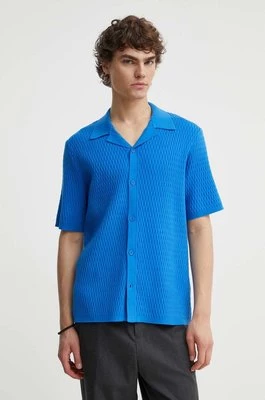 Samsoe Samsoe koszula SAGABIN męska kolor niebieski regular M24100013