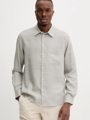 Samsoe Samsoe koszula SARYAN męska kolor beżowy relaxed z kołnierzykiem klasycznym M25100051