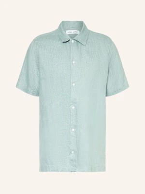 Samsøe  Samsøe Koszula Z Krótkim Rękawem Saavan Comfort Fit Z Lnu gruen SAMSØE  SAMSØE