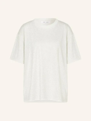 Samsøe  Samsøe Koszulka Oversize Chrishell Z Ozdobnymi Kamykami weiss SAMSØE  SAMSØE