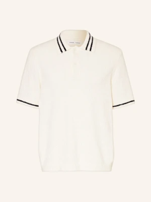 Samsøe  Samsøe Koszulka Polo Sapedro Z Dzianiny weiss SAMSØE  SAMSØE