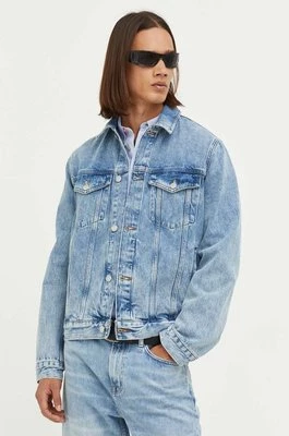 Samsoe Samsoe kurtka jeansowa męska kolor niebieski przejściowa oversize