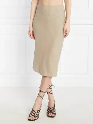 Samsøe Samsøe Lniana spódnica Saagneta