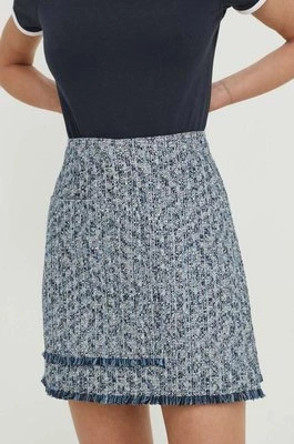 Samsoe Samsoe spódnica SALINEZ kolor niebieski mini prosta F24100186