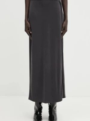 Samsoe Samsoe spódnica SASUS kolor szary maxi prosta F25200041