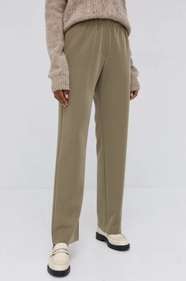 Samsoe Samsoe Spodnie Hoys damskie kolor beżowy szerokie high waist F16304674