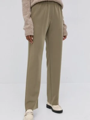 Samsoe Samsoe Spodnie Hoys damskie kolor beżowy szerokie high waist F16304674