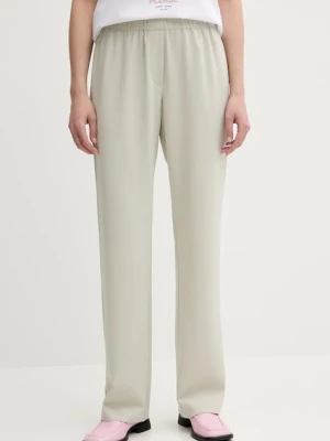 Zdjęcie produktu Samsoe Samsoe spodnie Hoys damskie kolor szary proste high waist F16304674