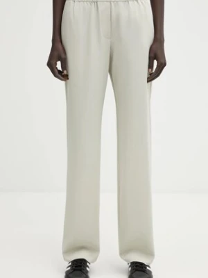 Samsoe Samsoe spodnie Hoys damskie kolor szary proste high waist F16304674