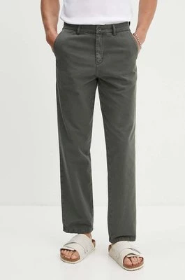 Samsoe Samsoe spodnie JOHNNY kolor zielony proste high waist M23300059