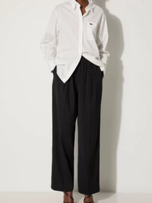 Samsoe Samsoe spodnie JULIA damskie kolor czarny szerokie high waist F23100048