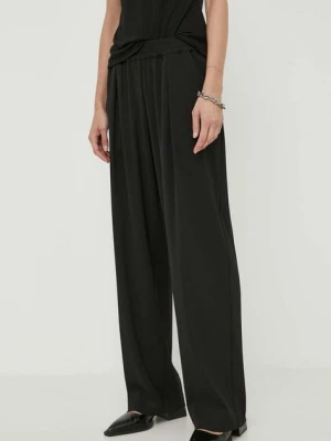 Zdjęcie produktu Samsoe Samsoe spodnie JULIA damskie kolor czarny szerokie high waist F23100048