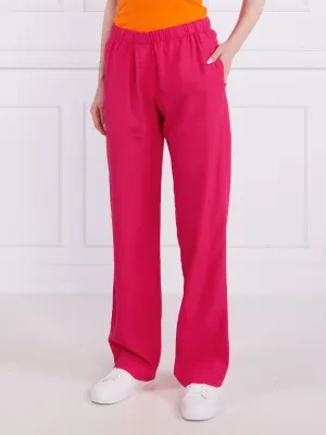 Samsøe Samsøe Spodnie | Regular Fit | z dodatkiem lnu