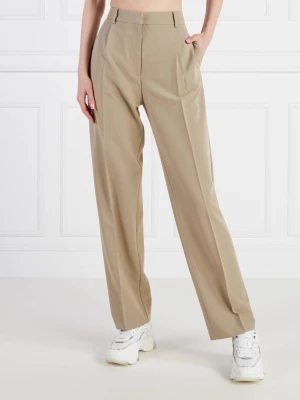 Samsøe Samsøe Spodnie | Relaxed fit piaskowy