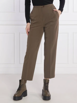 Samsøe Samsøe Spodnie | Relaxed fit brązowy