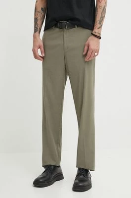 Samsoe Samsoe spodnie SAJOHNNY męskie kolor zielony proste M24100062