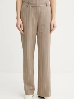 Samsoe Samsoe spodnie SALARA damskie kolor beżowy proste high waist F25100183