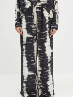 Samsoe Samsoe spodnie Saneem damskie kolor czarny szerokie high waist F24100163