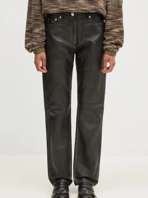 Samsoe Samsoe spodnie skórzane Salynn