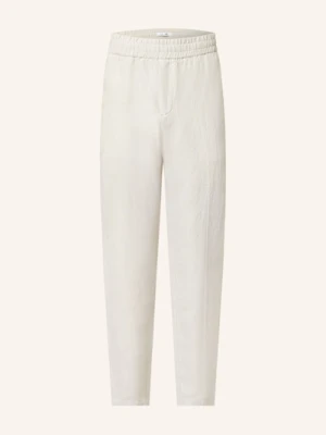 Samsøe  Samsøe Spodnie Smithy Slim Fit Z Lnem weiss SAMSØE  SAMSØE