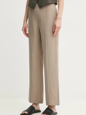 Samsoe Samsoe spodnie z domieszką lnu SAHANI