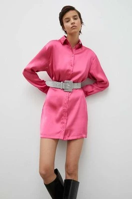 Samsoe Samsoe sukienka kolor różowy mini prosta