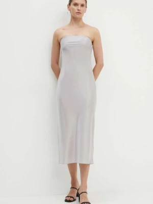 Samsoe Samsoe sukienka z domieszką jedwabiu SAELINA