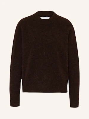 Samsøe  Samsøe Sweter Anour Z Wełną Merino I Alpaką braun SAMSØE  SAMSØE