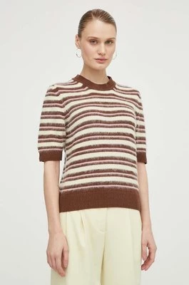 Samsoe Samsoe sweter SAGIULIA damski kolor brązowy F24100169