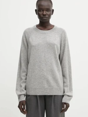 Samsoe Samsoe sweter kaszmirowy Boston kolor szary lekki F15322154