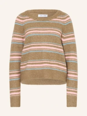 Samsøe  Samsøe Sweter Nor O-N Short Z Dodatkiem Alpaki beige SAMSØE  SAMSØE