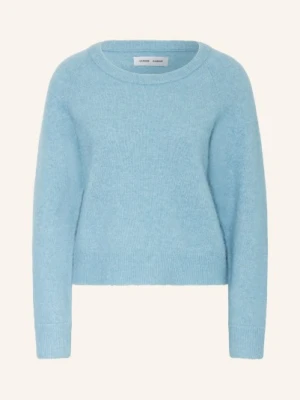 Samsøe  Samsøe Sweter Nor O-N Short Z Dodatkiem Alpaki blau SAMSØE  SAMSØE