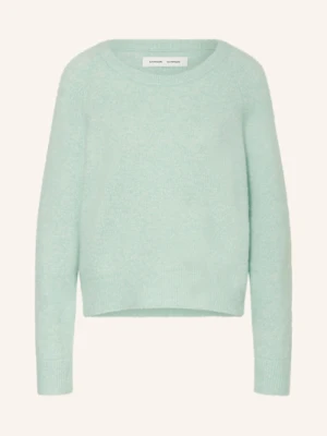 Samsøe  Samsøe Sweter Nor O-N Short Z Dodatkiem Alpaki gruen SAMSØE  SAMSØE