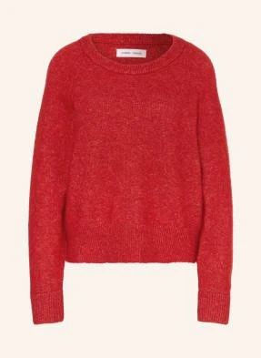 Samsøe  Samsøe Sweter Nor O-N Short Z Dodatkiem Alpaki rot SAMSØE  SAMSØE