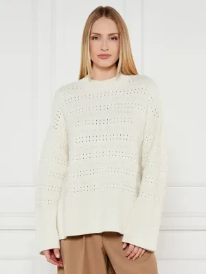 Samsøe Samsøe Sweter | Relaxed fit | z dodatkiem lnu