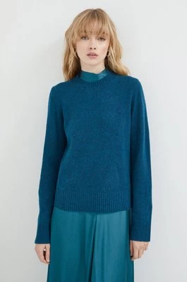 Samsoe Samsoe sweter wełniany CHARLOTTE damski kolor zielony lekki F23400145