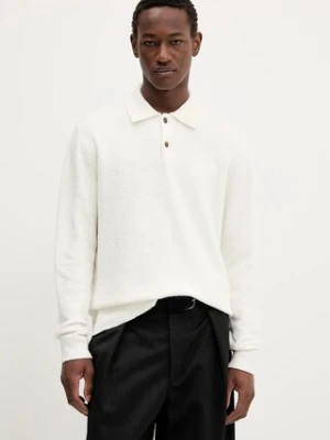 Samsoe Samsoe sweter z domieszką wełny męski kolor beżowy