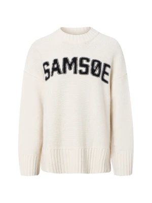 Samsøe Samsøe Sweter z zawartością wełny - Sakeiku Kobiety biały