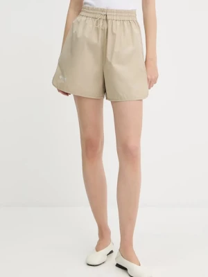 Samsoe Samsoe szorty SAYUNA damskie kolor beżowy gładkie high waist F25200004