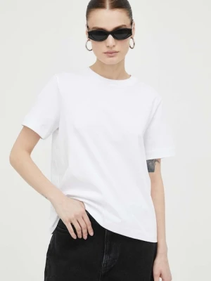 Samsoe Samsoe t-shirt bawełniany CAMINO kolor biały F00012400