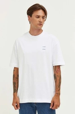 Samsoe Samsoe t-shirt bawełniany JOEL kolor biały gładki M22300126