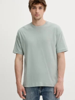 Samsoe Samsoe t-shirt bawełniany JOEL męski kolor turkusowy gładki M22300126