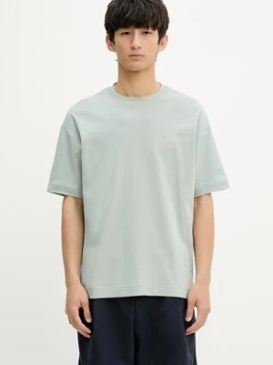Samsoe Samsoe t-shirt bawełniany JOEL męski kolor turkusowy gładki M22300126