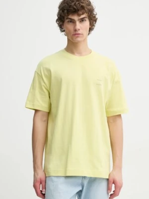 Samsoe Samsoe t-shirt bawełniany JOEL męski kolor żółty gładki M22300126