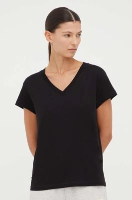 Samsoe Samsoe t-shirt bawełniany SOLLY kolor czarny F00012028