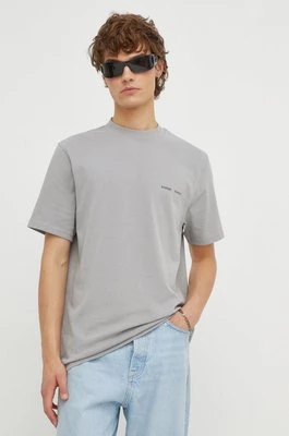 Samsoe Samsoe t-shirt bawełniany Norsbro męski kolor szary z nadrukiem M20300010